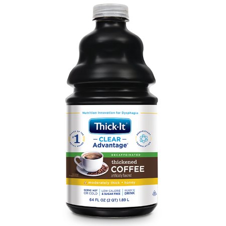 Thick-It Clear Advantage - Thickened Decaffeinated Beverage 64 oz. Bottle Coffee Flavor Ready to Use Honey Consistency - B472-A5044