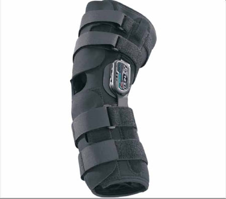 DonJoy Playmaker Standard - Knee Brace Small Pull-On / Hook and Loop Strap Closure 15-1/2 to 18-1/2 InchThigh Circumference / 13 to 14 Inch Knee Center Circumference / 12 to 14 Inch Calf Circumference Left or Right Knee - 11-0558-2