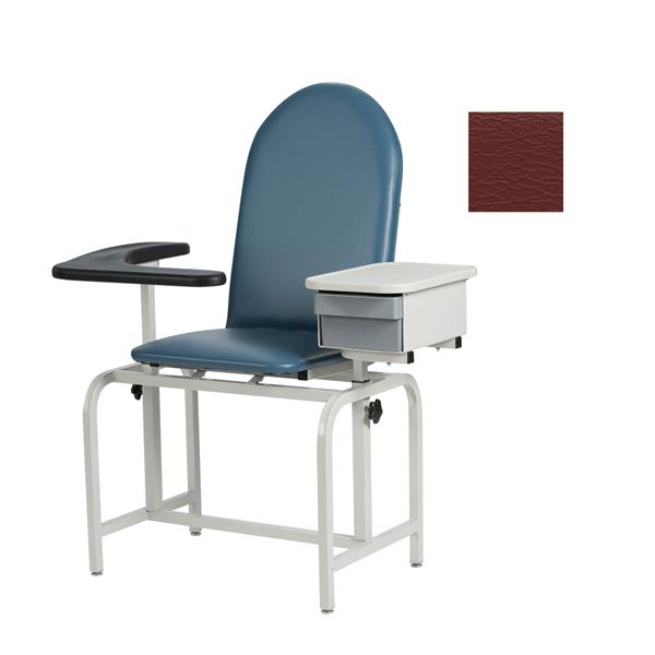 Winco Mfg, Chair Blood Draw Burgundy Steel 300Lb Capacity Ea - 2572-14