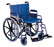 Invacare Tracer IV Wheelchair Heavy Duty Full Length Arm Padded, Removable Arm Style Mag Wheel Midnight Blue 24 Inch Seat Width 450 lbs. Weight Capacity - 1385602