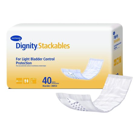 Dignity Stackables - Bladder Control Pad 3-1/2 X 12 Inch Light Absorbency Polymer Core One Size Fits Most Adult Unisex Disposable - 30053-180