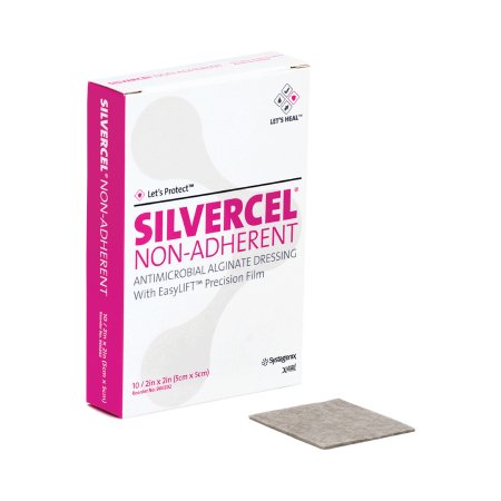 Silvercel Non-Adherent - Silver Alginate Dressing 2 X 2 Inch Square Sterile - 900202