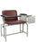 Winco Extra Large Blood Drawing Chair with Cabinet Double Adjustable Armrests Blueridge - 2574-17-PR