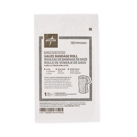 Caring - Fluff Bandage Roll Cotton 6-Ply 4-1/2 Inch X 4-1/10 Yard Roll Shape Sterile - PRM25865