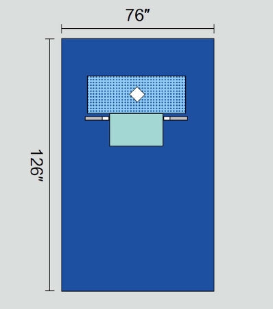 Welmed EENT Drape Thyroid Drape 76 W X 120 L Inch Sterile - 1222-2140