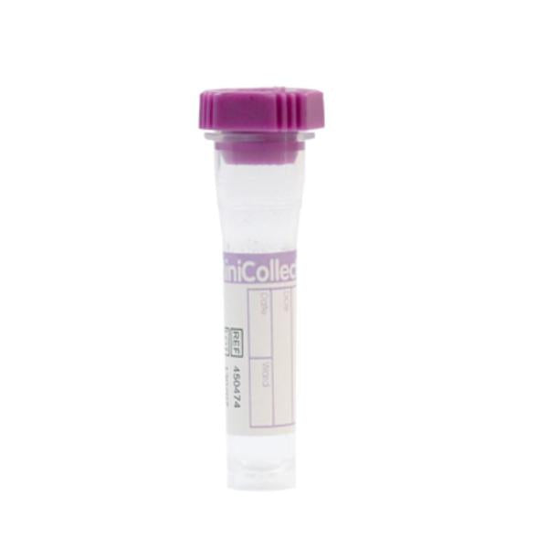Greiner Vacuette Tube Capillary Vacuette Minicollect 1Ml 11X40Mm Pp K3 Edta Lavender 1000/Ca - 450474