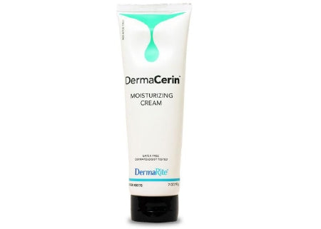 DermaRite Industries DermaCerin Hand and Body Moisturizer 8 oz. Tube Unscented Cream - 175