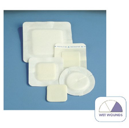 Polyderm Border - Foam Dressing 4 Inch Diameter Fenestrated Round Non-Adhesive with Border Sterile - 46-908