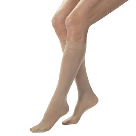 JOBST Opaque - Compression Stocking Knee High Large Silky Beige Closed Toe - 56692103