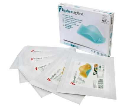 3M Tegaderm Mesh Dressing with Silver 4 X 8 Inch Rectangle Sterile - 90502