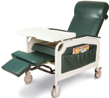 Winco Convalescent Recliner with Tray Black Vinyl 4 Total Lock Casters, 5 Inch 4 Total Lock Casters, 5 Inch - 5251-08