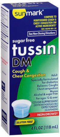 McKesson sunmark Cold and Cough Relief 100 mg - 10 mg / 5 mL Strength Syrup 4 oz. - 49348001734