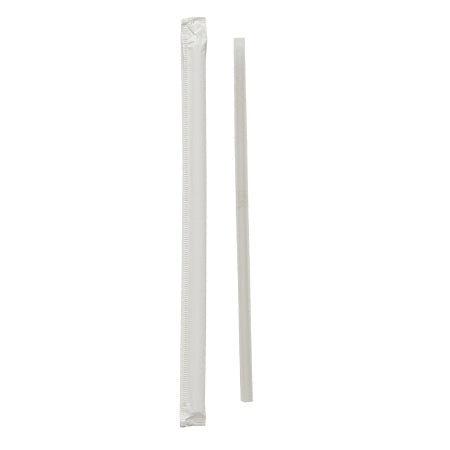 Solo Cup Solo Giant Straw 8-1/4 Inch Translucent Individually Wrapped - 854TG-2050