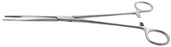 BR Surgical - Dressing Forceps Bozeman 10-1/2 Inch Length Surgical Grade Stainless Steel NonSterile Ratchet Lock Finger Ring Handle Straight - BR16-23026