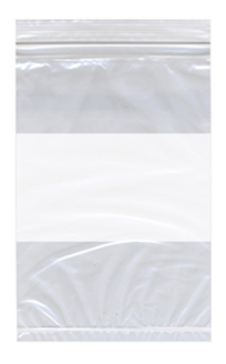 Action Health BAG, ECON-ZIP W/WHT BLOCK 5"X8" 2ML (1000/CS) - 85251850314