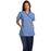 Fashion Seal Uniforms - Scrub Shirt X-Large Pewter / Pretty Pink 2 Pockets Short Set-In Sleeve Female - 7599-XL