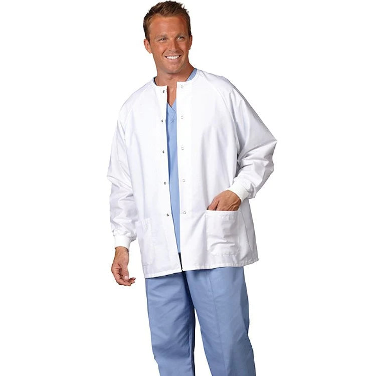 Fashion Seal Uniforms - Warm-Up Jacket Pewter Large Hip Length Reusable - 7607-L