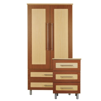 Kwalu Tempe Series Wardrobe 2 Drawers Double Door - TEWR22