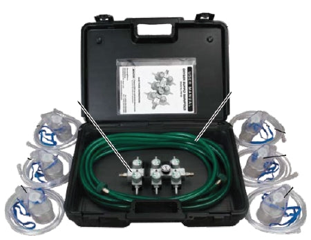 Precision Medical MANIFOLD, OXY SUPPLY W/20' HOSE/MASK/CARRY CASE - PM106