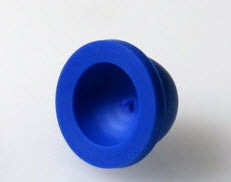 Globe Scientific Tube Closure Thermoplastic Elastomer Pierceable Plug Cap Blue 13 mm For 13 mm Vacuum and Test Tubes NonSterile - 113150B