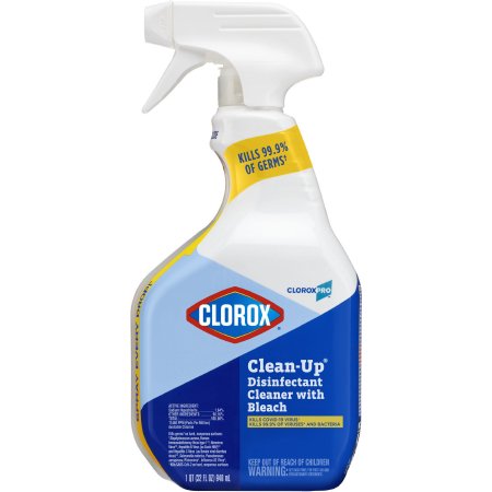 CloroxPro Clean-Up with Bleach - Surface Disinfectant Cleaner Germicidal Pump Spray Liquid 32 oz. Bottle Chlorine Scent NonSterile - 35417