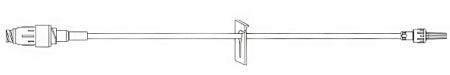 Becton Dickinson Maxplus Clear Extension Set 7 Inch Tubing 1 End Port 0.51 mL Priming Volume DEHP-Free - P2002-C