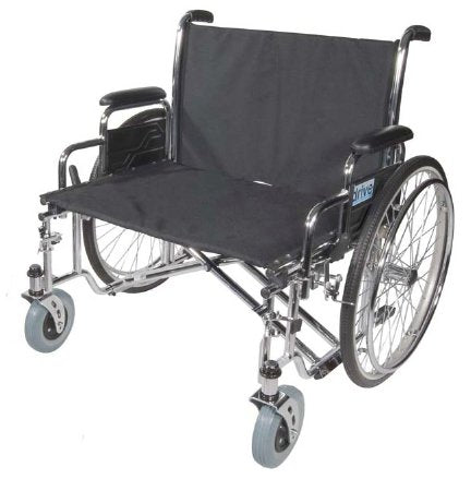 Drive Medical Sentra EC Bariatric Wheelchair Full Length Arm Padded, Removable Arm Style Spoke Wheel Black 26 Inch Seat Width 700 lbs. Weight Capacity - STD26ECDFA