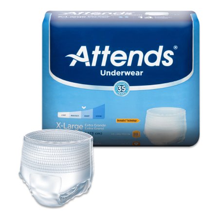 Attends - Unisex Adult Absorbent Underwear Pull On with Tear Away Seams X-Large Disposable Moderate Absorbency - AP0740100