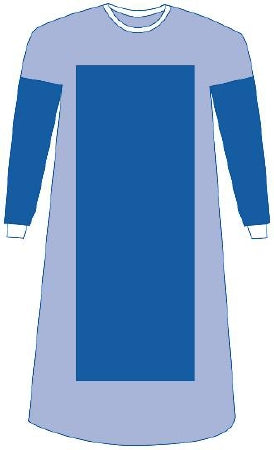 Eclipse - Poly-Reinforced Surgical Gown with Towel X-Large / X-Long Blue Sterile AAMI Level 4 Disposable - DYNJP2206