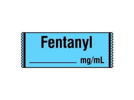 Shamrock Scientific Pre-Printed Label Anesthesia Label FENTANYL _____ mg / mL / Date _____ Time _____ Int. _____ Blue 1/2 X 500 Inch - SA-241-PRE