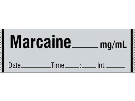 Shamrock - Drug Label Anesthesia Label MARCAINE _____ mg / mL / Date _____ Time _____ Int. _____ Gray 1/2 X 1 Inch - SA-3001-DTI-PRE