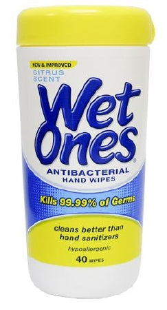 Energizer Personal Care Wet Ones Personal Wipe Canister Benzethonium Chloride Citrus Scent 40 Count - 7682804672