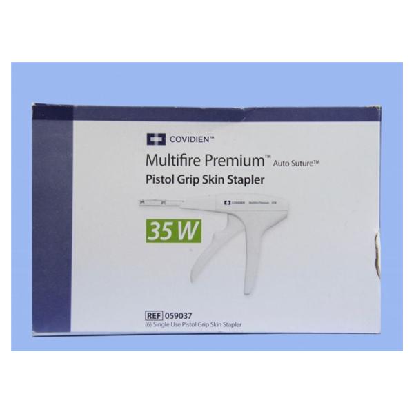 Medtronic MITG-Covidien Stapler Skin Multifire Premium Stainless Steel Wide Multi-Shot Fixed Head 6/Ca - 59037