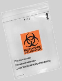 Minigrip Speci-Zip Specimen Transport Bag with Document Pouch 20 X 24 Inch Polyethylene Biohazard Symbol / Storage Instructions Zip Closure NonSterile - IP2024B3T