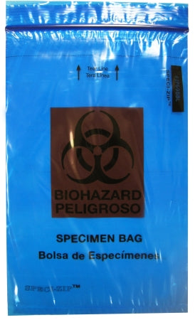 Minigrip Speci-Zip Specimen Transport Bag with Document Pouch 6 X 9 Inch Polyethylene Biohazard Symbol Zip Closure NonSterile - IP69B