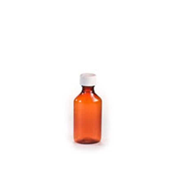 Rexam Prescription Products Bottle Medicine Rexam Plastic 4Oz Amber 90/Ca - PE-4A