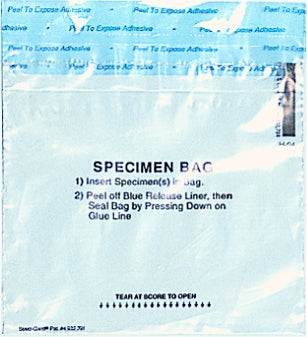 Minigrip Speci-Gard Specimen Transport Bag 6 X 6 Inch Polyethylene Instructions for Use Adhesive Closure NonSterile - UF95-66SP