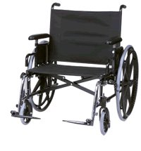 Regency XL 2002 - Bariatric Wheelchair Desk Length Arm Swing-Away Elevating Legrest Black Upholstery 24 Inch Seat Width Adult 600 lbs. Weight Capacity - 56241830