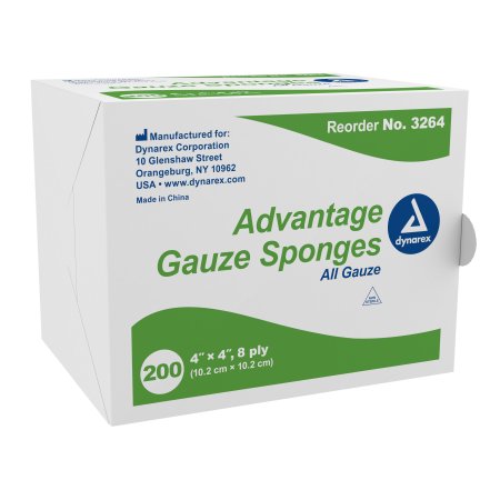 Advantage - Gauze Sponge Gauze 8-Ply 4 X 4 Inch Square NonSterile - 3264