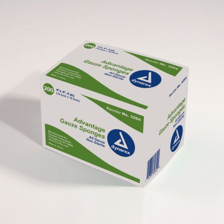 Dynarex Dynarex Gauze Sponge Gauze 8-Ply 4 X 4 Inch Square NonSterile - 3242