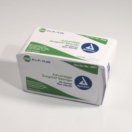 Advantage - Gauze Sponge Cotton 12-Ply 4 X 4 Inch Square NonSterile - 3265