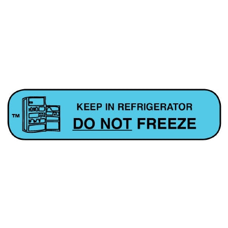 Apothecary Products Apothecary Products Pre-Printed Label Instructional Label Keep In Refrigerator DO NOT FREEZE Blue 3/8 X 1-9/16 Inch - 40115