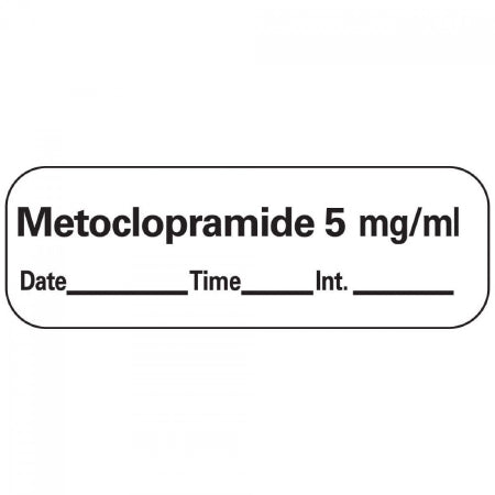 Precision Dynamics Pre-Printed Label Anesthesia Label Metocliopramide 1 Mg/mL White 1-1/2 X 1/2 Inch - LAN-17D5