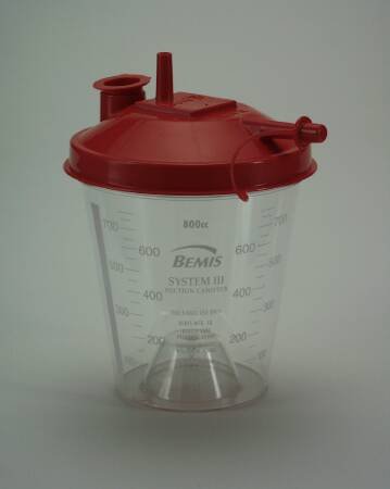 Bemis Healthcare Hydrophobic Suction Canister 800 mL Pour Lid - 424410