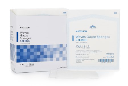 McKesson McKesson Gauze Sponge Cotton 12-Ply 4 X 4 Inch Square Sterile - 16-4241