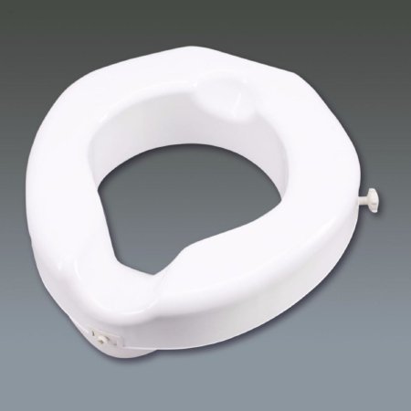 Patterson Medical Supply Raised Toilet Seat 4-1/4 Inch Height White 500 lbs. Weight Capacity - 81512938