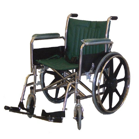 Newmatic Medical MRI Non-Magnetic Wheelchair Full Length Arm Padded Arm Style Mag Wheel Forest Green 22 Inch Seat Width 350 lbs. Weight Capacity - WC22
