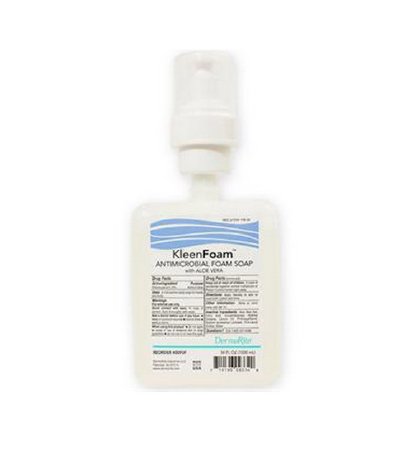 DermaRite Industries Kleenfoam Antimicrobial Soap Foaming 1,000 mL Dispenser Refill Bottle Unscented - 0093F