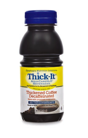 Kent Precision Foods Thick-It AquaCareH2O Thickened Decaffeinated Beverage 8 oz. Bottle Coffee Ready to Use Nectar Consistency - B469-L9044