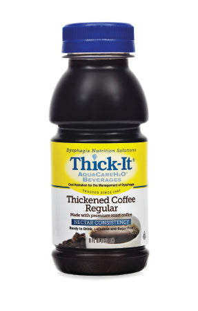 Kent Precision Foods Thick-It AquaCareH2O Thickened Beverage 8 oz. Bottle Coffee Ready to Use Nectar Consistency - B467-L9044